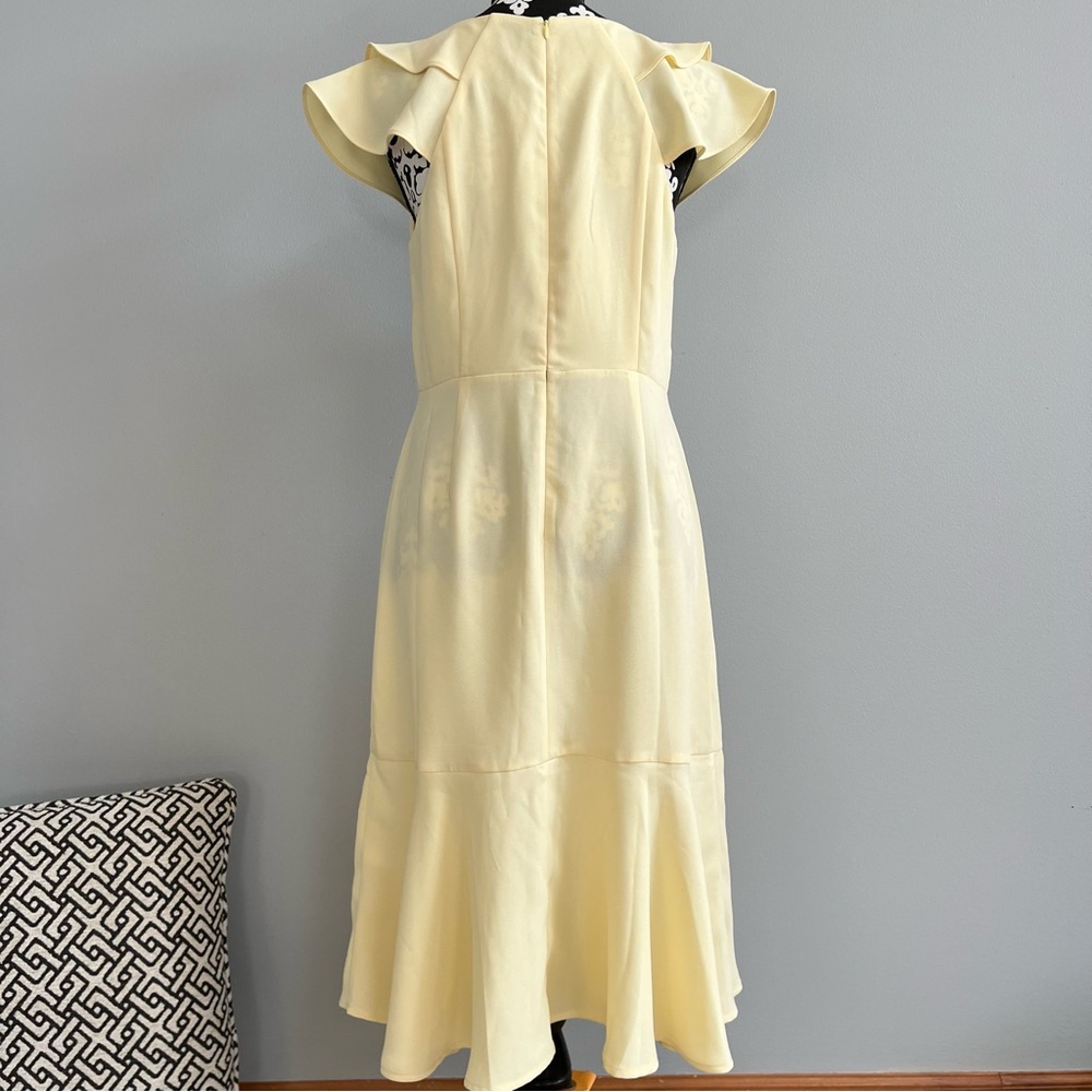 Banana Republic Factory Flutter Sleeve Midi Dress Size 6 Spring Wedding Event - Picture 8 of 9